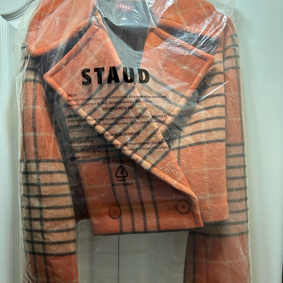 Mini Carver Coat- Persimmon Mega Plaid - Picture 3 of 7